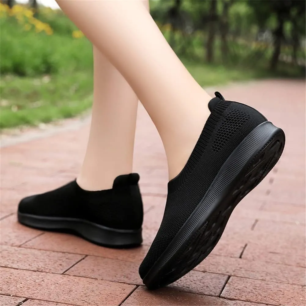GOSPT Women's Slip on Sock Sneakers Lightweight Elastic Knit Mesh Shoes Comfort Flats