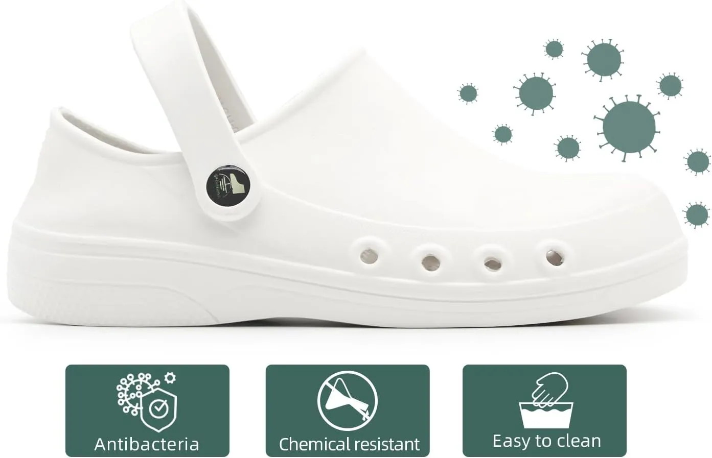 Grounding Clogs with Adjustable Strap Super Soft Graphene Enhanced Rubber Grounding Footwear for Men Women