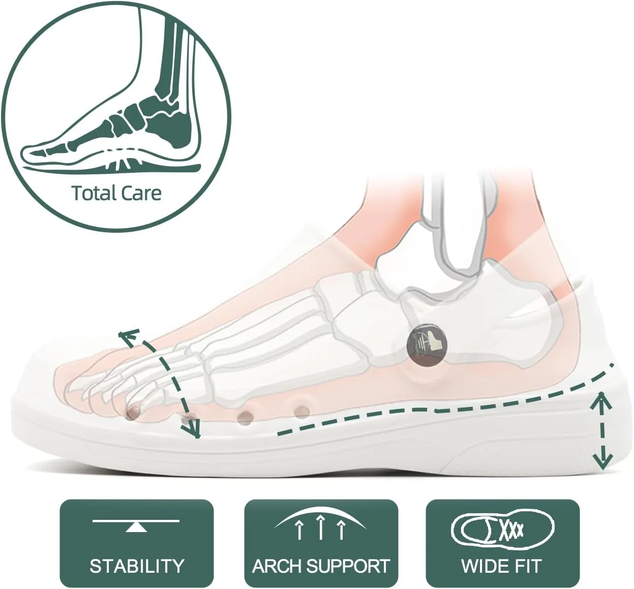 Grounding Clogs with Adjustable Strap Super Soft Graphene Enhanced Rubber Grounding Footwear for Men Women