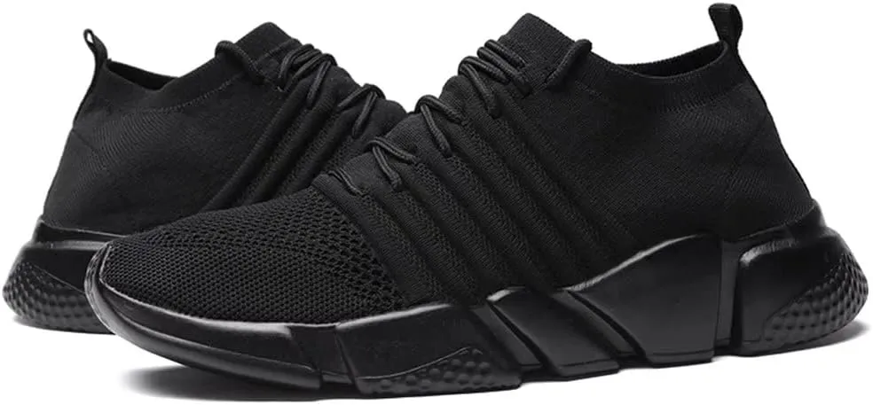 GSLMOLN Mens Womens Fashion Sneakers Unisex Slip on Ultra-Sock Knit Soft Sole Breathable Lightweight Casual Walking Shoes