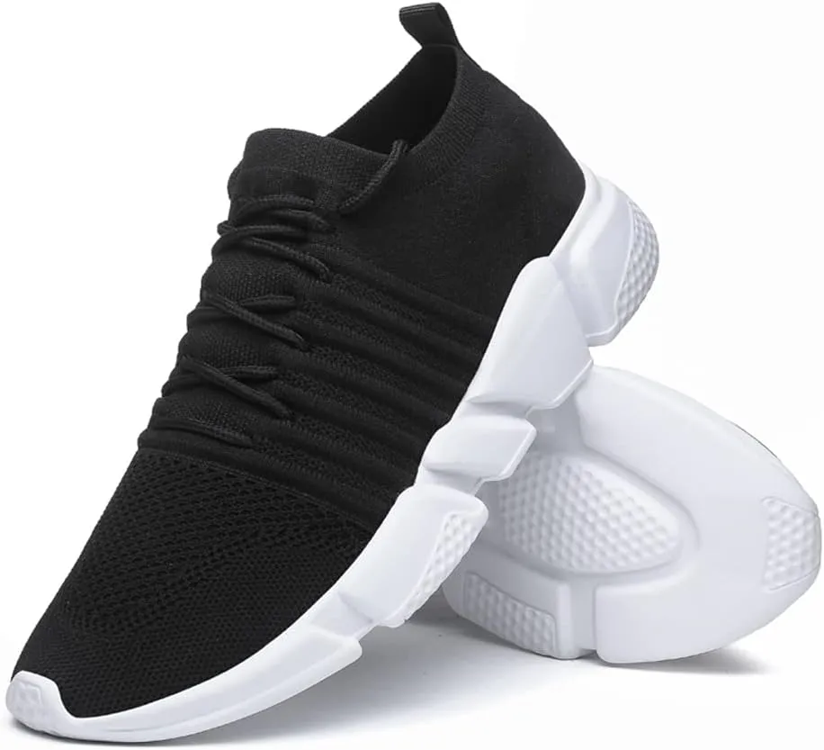 GSLMOLN Mens Womens Fashion Sneakers Unisex Slip on Ultra-Sock Knit Soft Sole Breathable Lightweight Casual Walking Shoes