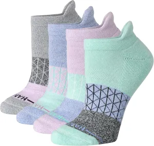 Hanes Women's Cushioned No Show Tab Socks, Absolute Active No Show Socks for Women, 4-pairs