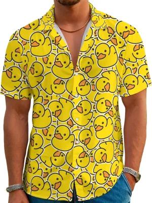 Hawaiian Shirts for Men Summer Beach Casual Short Sleeve Button Down Shirts Novelty Print Tropical Beach Shirts