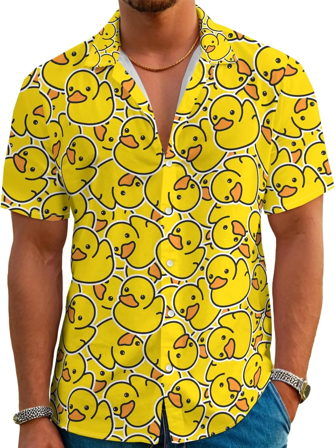 Hawaiian Shirts for Men Summer Beach Casual Short Sleeve Button Down Shirts Novelty Print Tropical Beach Shirts