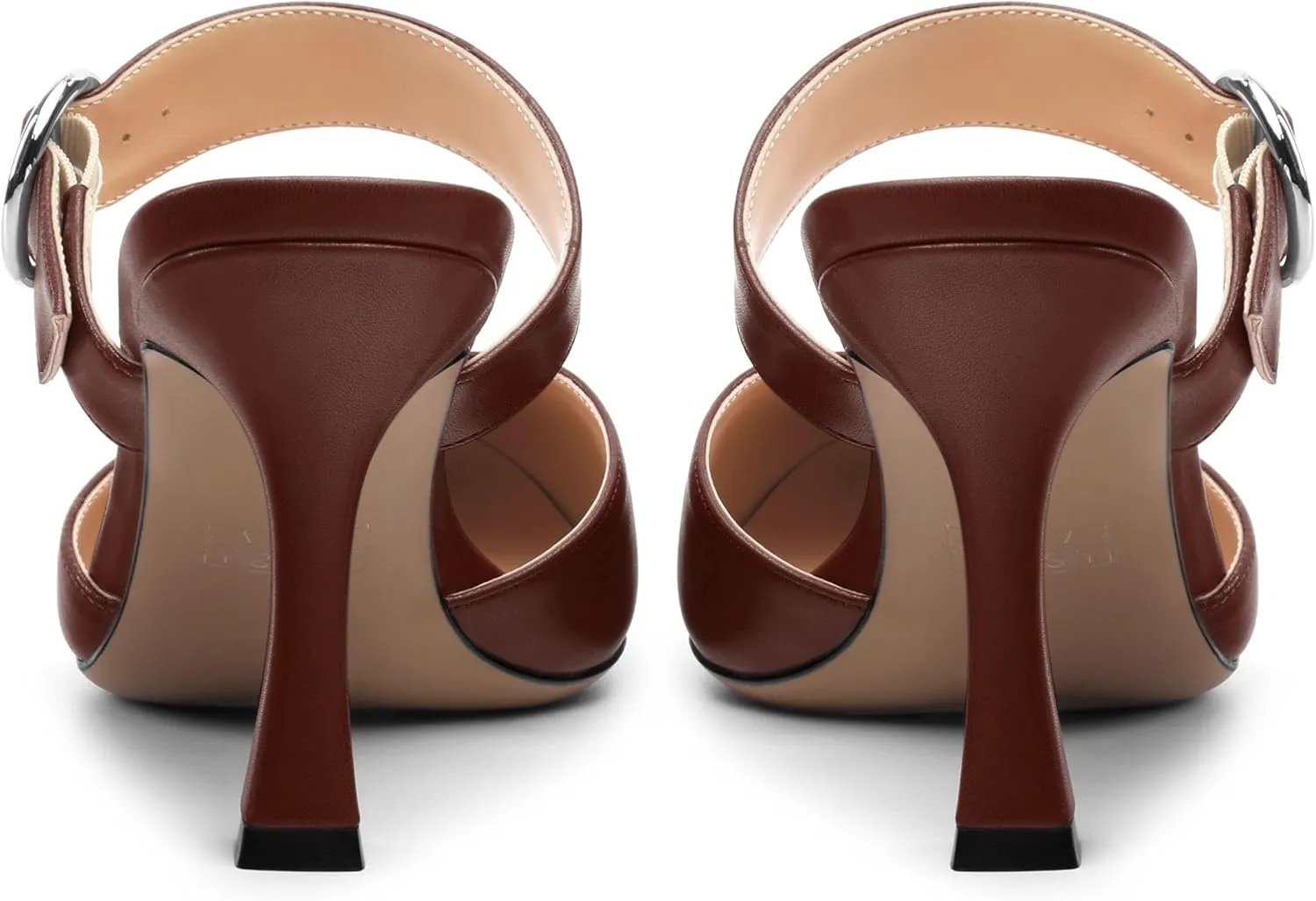 Heeled Sandals for Women Pointed Toe Slip-on Kitten Heels Sandals Kitten Heels Mules Party Wedding Pumps Shoes 3inch