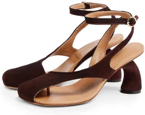 Heeled Sandals for Women Square Toe High Heels Pumps Ankle Strap Buckle Heels Curved Block Heel Casual Wedding Party Shoes
