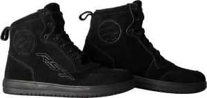 Hi-Top Moto Sneaker (9, Black Suede)