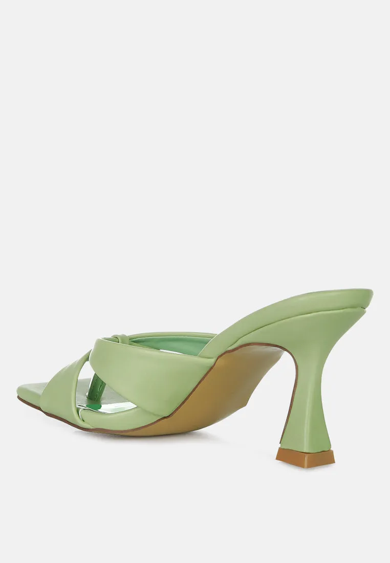 Highflip Criss Cross Spool Heel Sandals By Ruw