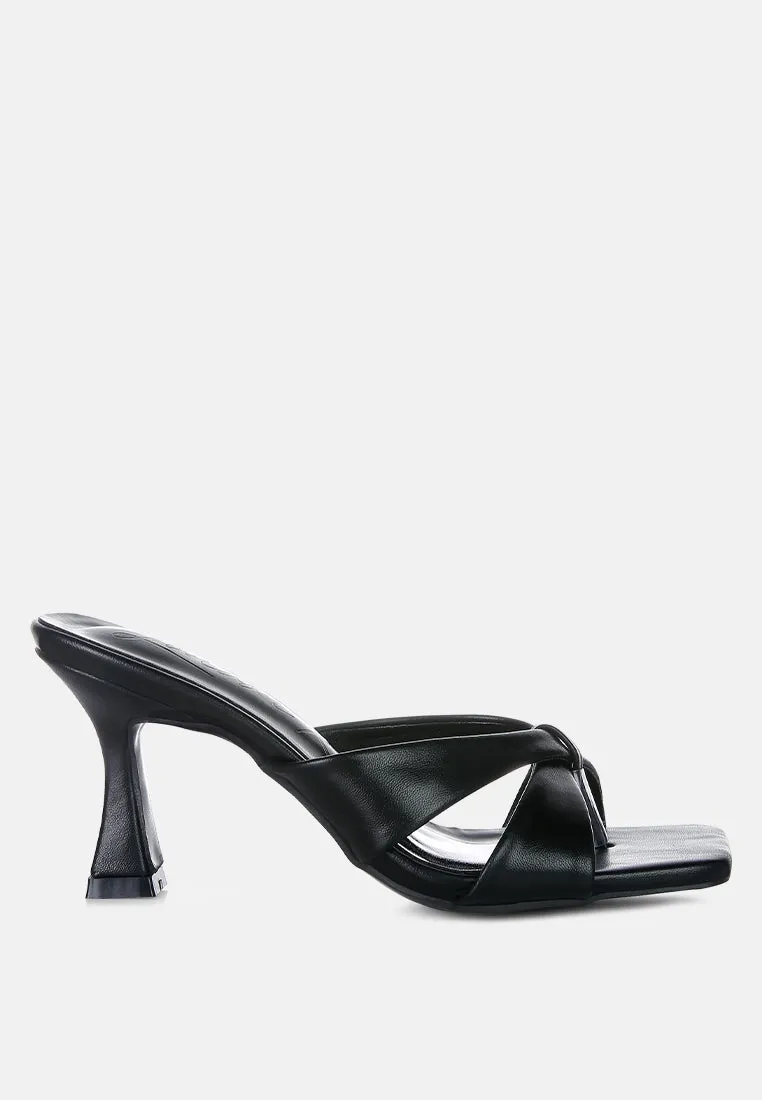 Highflip Criss Cross Spool Heel Sandals By Ruw