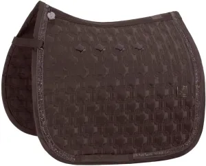 Highgloss Chain Jewel Saddle Cloth 215940 544 - Teak Brown Saddle Pad Size - VS