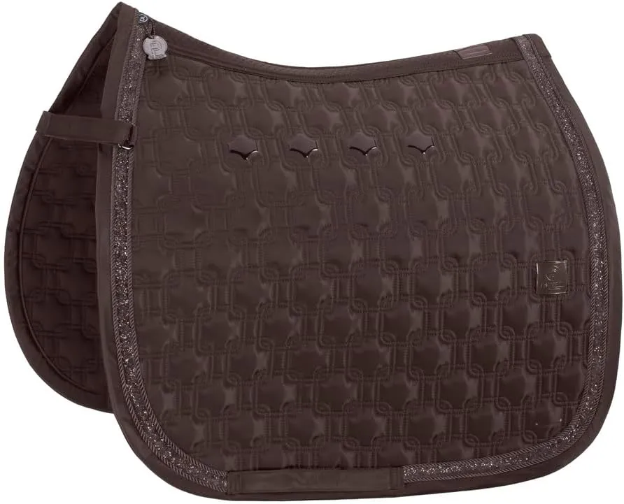 Highgloss Chain Jewel Saddle Cloth 215940 544 - Teak Brown Saddle Pad Size - VS