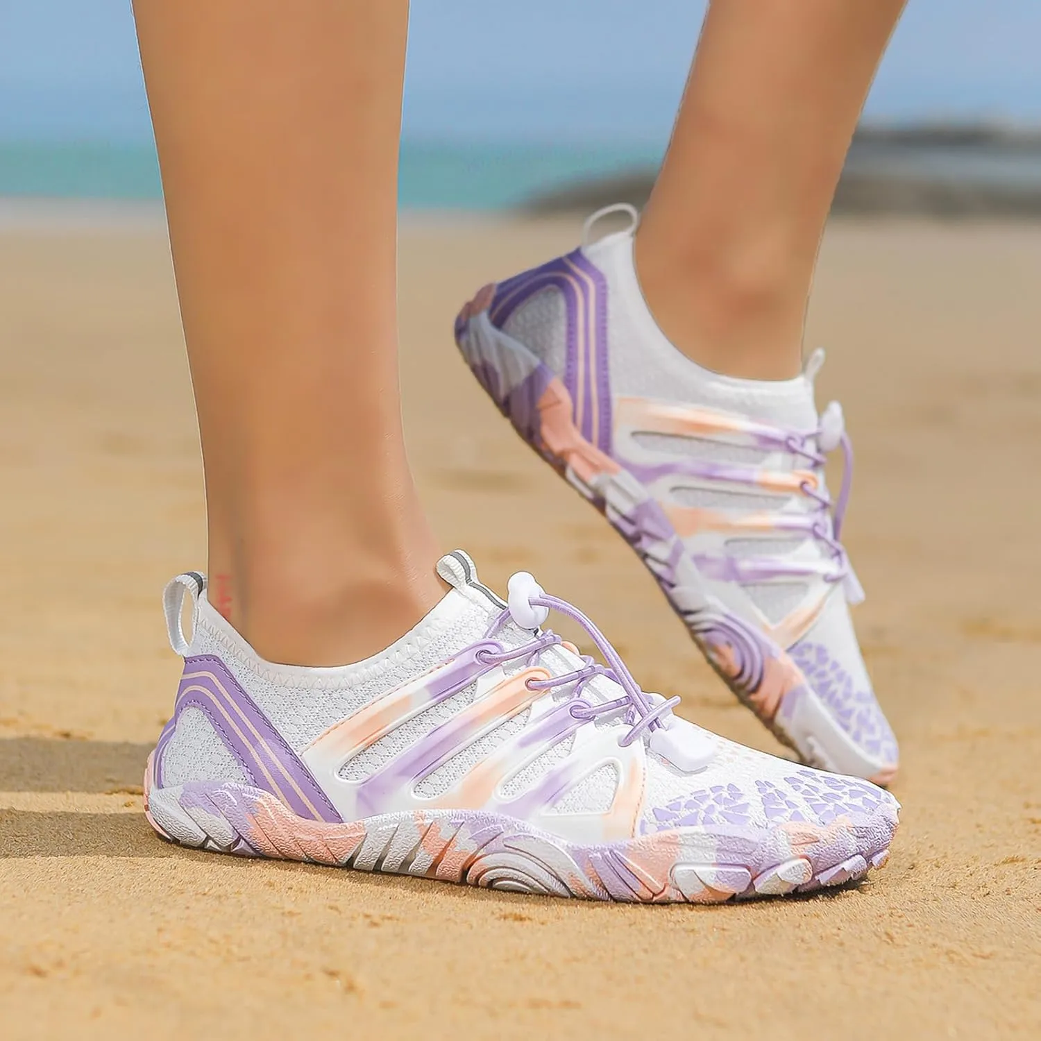 Hike Barefoot Shoes Womens Mens Water Hiking Footwear Healthy Wide Toe Box Non-Slip Outdoor Sports Quick Dry Swim Aqua Beach River Pool Grounding Grounded Soft Sneakers Shoe Diving Boating