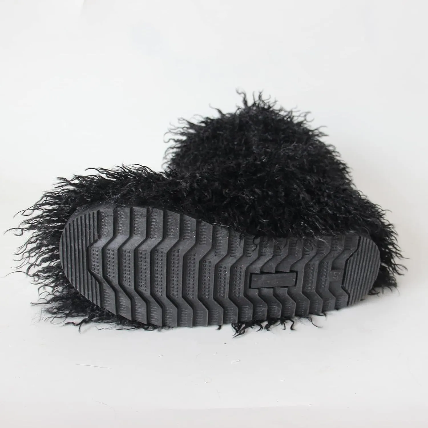 HINDOLA Womens Faux Fur Boots Plush Warm Snow Boots Fuzzy Fluffy Furry Round Toe Suede Boots Comfortable Winter Ankle Booties Anti Slip Outdoor Indoor Flat Shoes