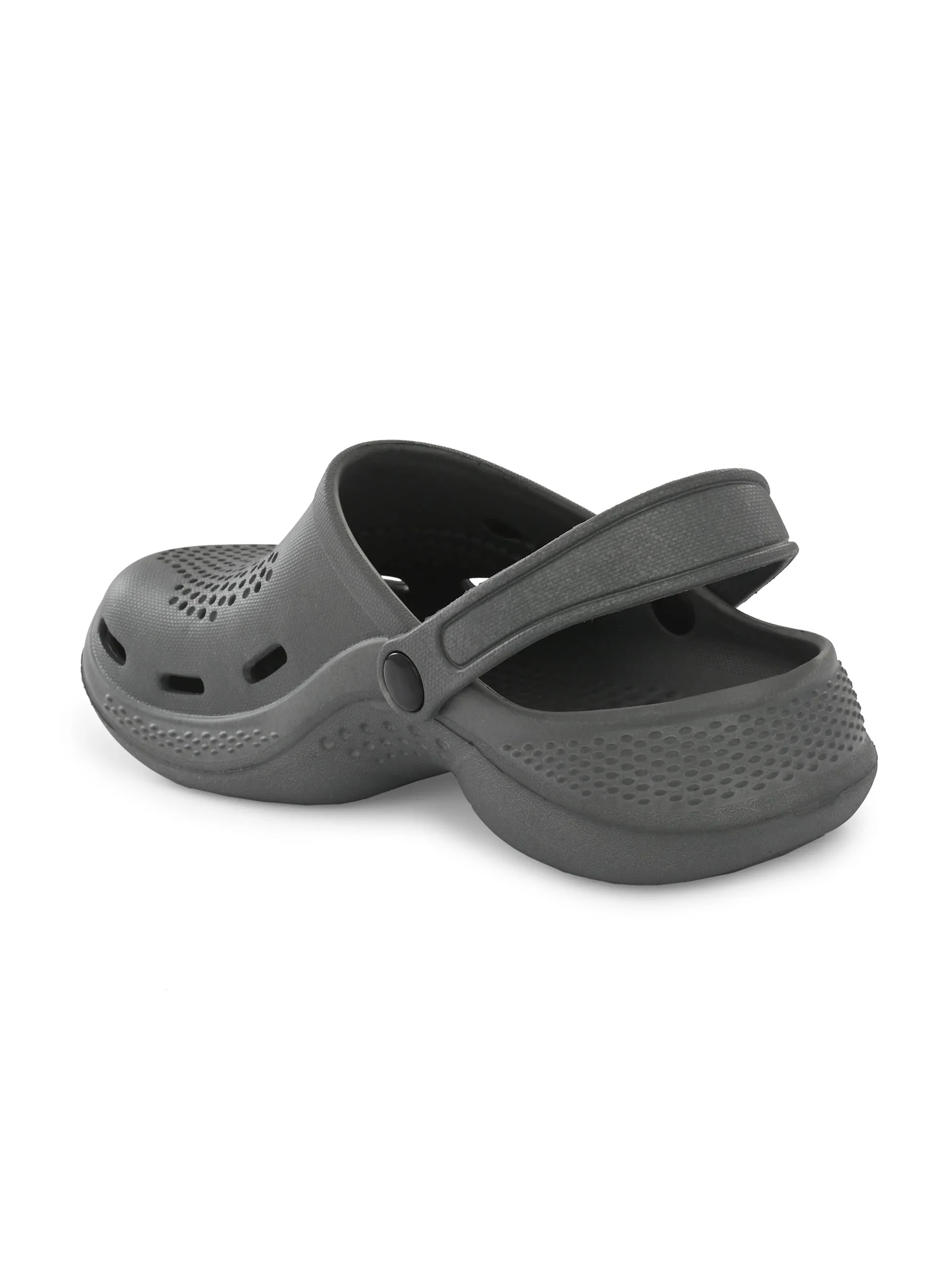 Hirolas® Men's Grey Cushioned Fluffy Comfortable Slider Clogs (HROMCL06GRY)