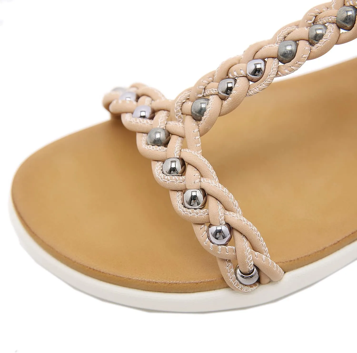 HNGHOU Women's Summer Sandals Shoes Casual Comfort Open Toe Shoes Flat Sandals