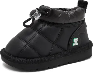 HOBIBEAR Toddler Boys Girls Snow Boots Waterproof Winter Warm Boots Nonslip Lightweight Outdoor Shoes for Toddler
