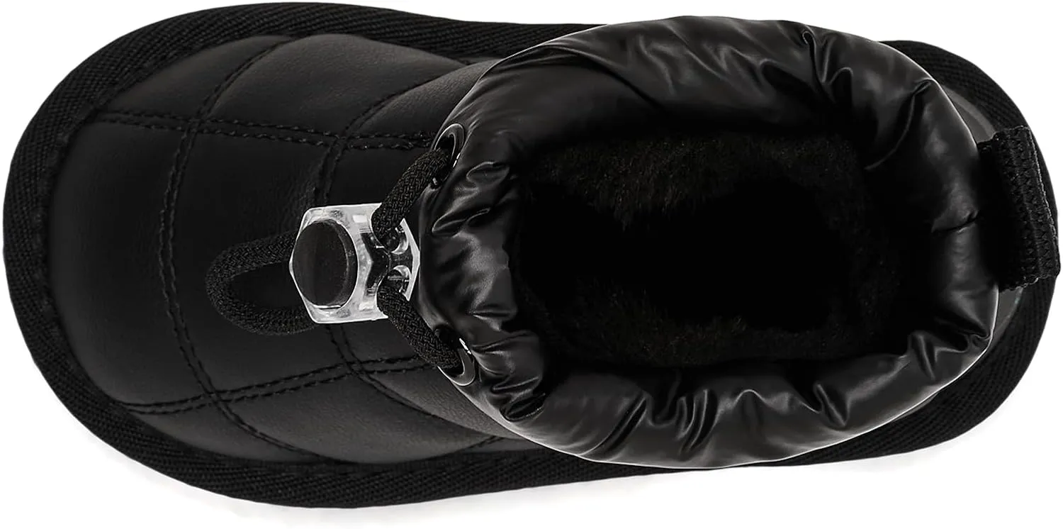 HOBIBEAR Toddler Boys Girls Snow Boots Waterproof Winter Warm Boots Nonslip Lightweight Outdoor Shoes for Toddler