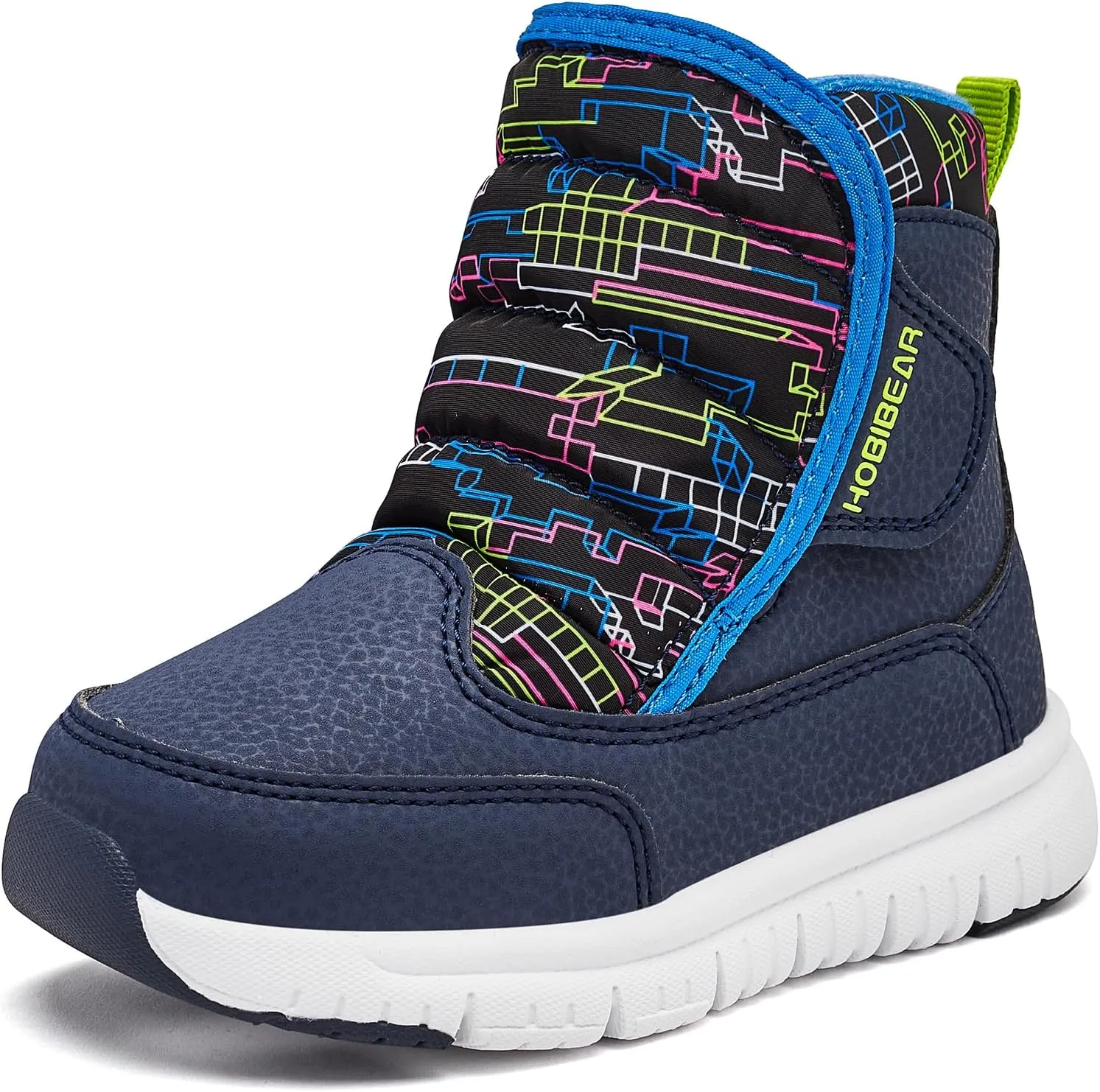 HOBIBEAR Toddler Winter Snow Boots for Boys Girls Outdoor Waterproof Warm Kids Boots