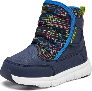 HOBIBEAR Toddler Winter Snow Boots for Boys Girls Outdoor Waterproof Warm Kids Boots