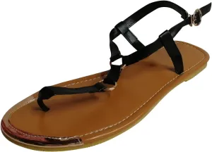 Hot New T-Strap Flats for Women Summer Beach Strappy Thong Sandals with Slingback Casual Holiday Walking Shoes