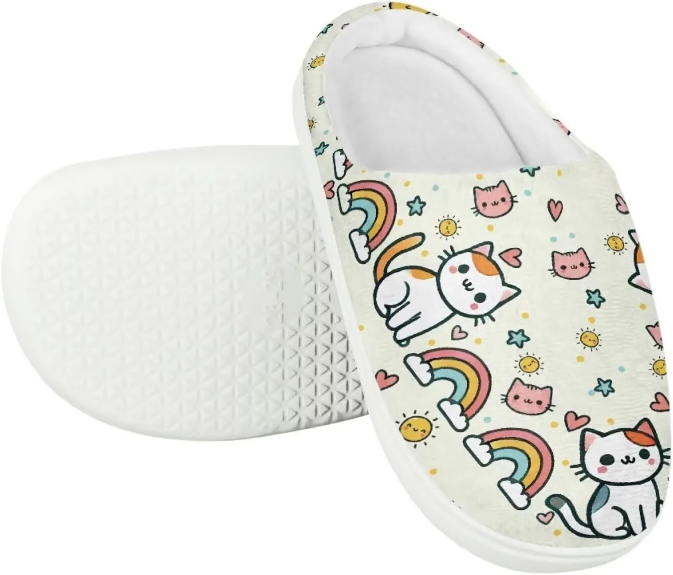 House Slippers for Kids Plush Cotton Slipper Home Indoor Fuzzy Slipper Shoes Warm Non Slip Fleece Plush Slipper Size 9-15