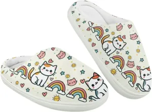 House Slippers for Kids Plush Cotton Slipper Home Indoor Fuzzy Slipper Shoes Warm Non Slip Fleece Plush Slipper Size 9-15