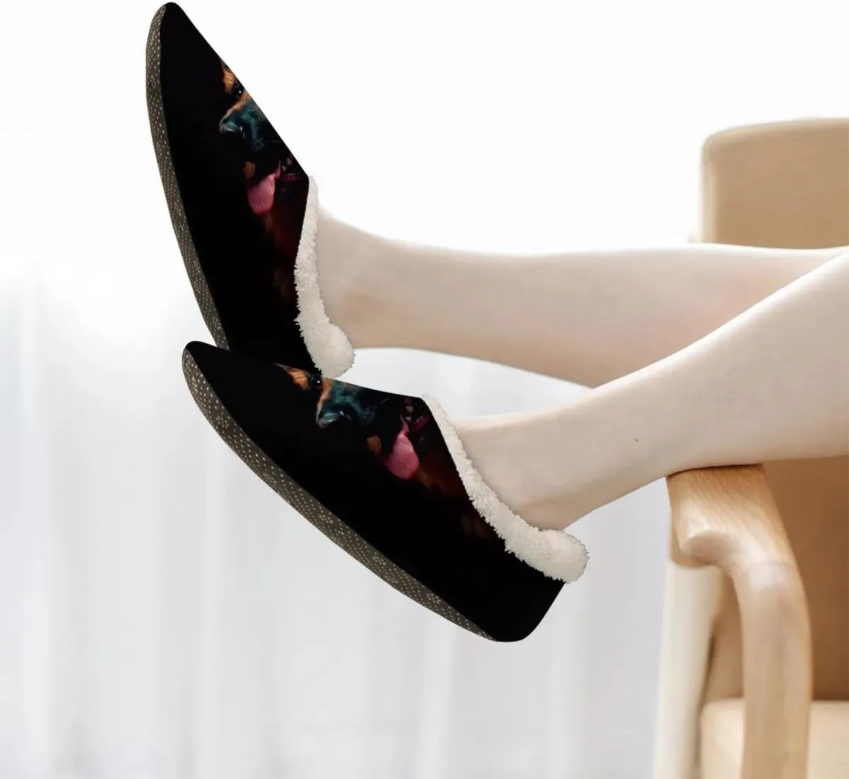 House Slippers for Women Men, Animal Fuzzy Soft Cozy Non Slip Slipper Socks for Indoor Outdoor