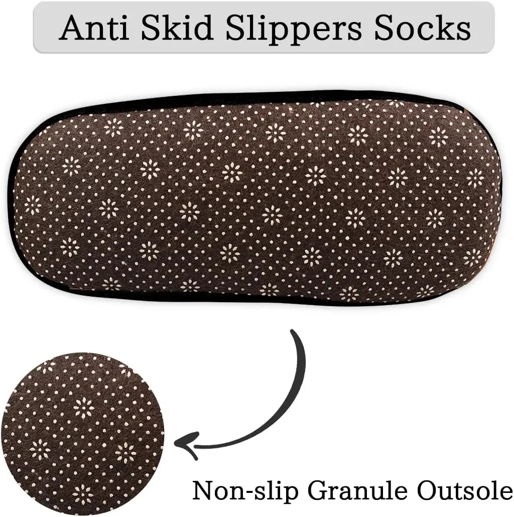 House Slippers for Women Men, Animal Fuzzy Soft Cozy Non Slip Slipper Socks for Indoor Outdoor