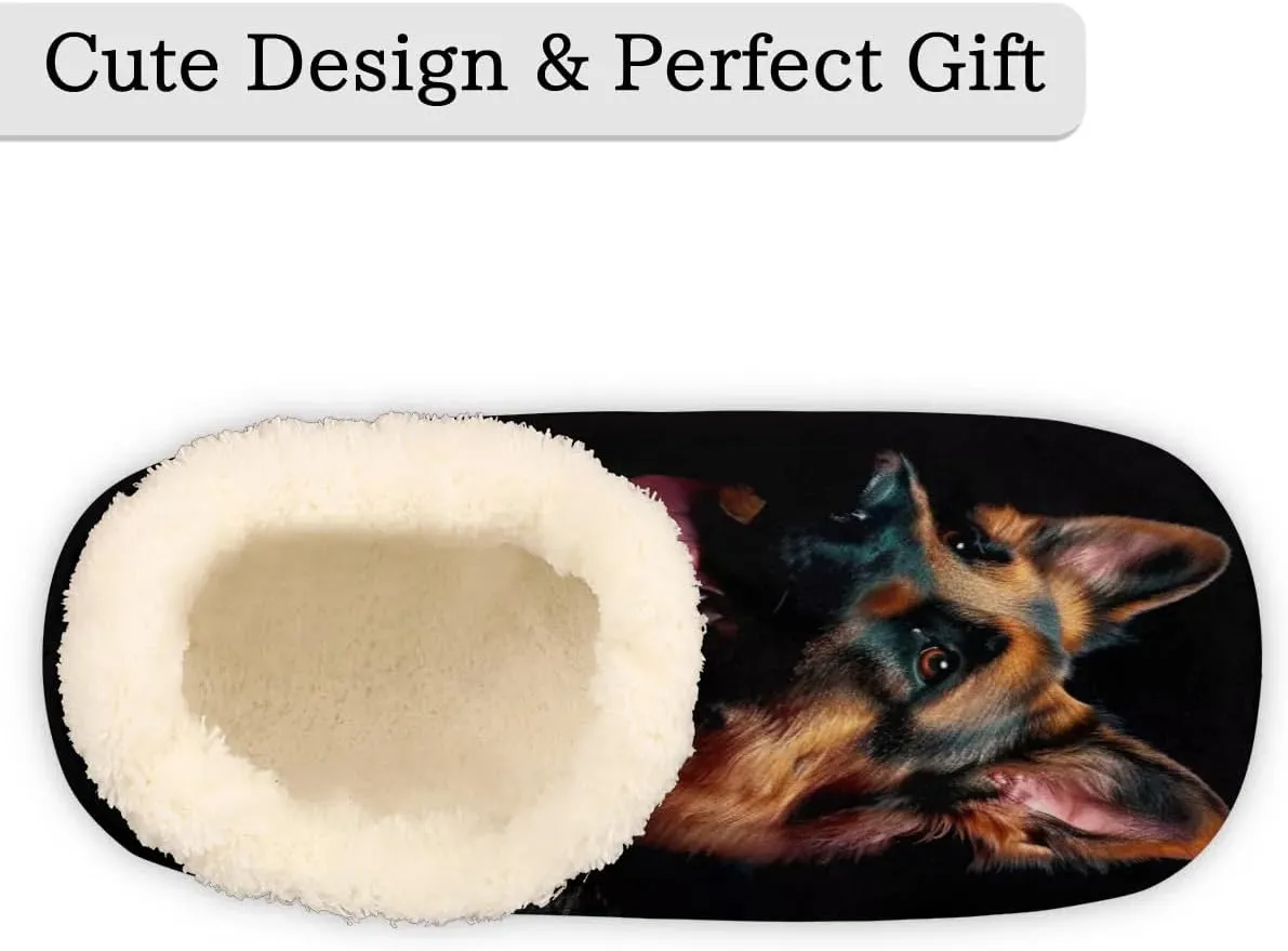 House Slippers for Women Men, Animal Fuzzy Soft Cozy Non Slip Slipper Socks for Indoor Outdoor