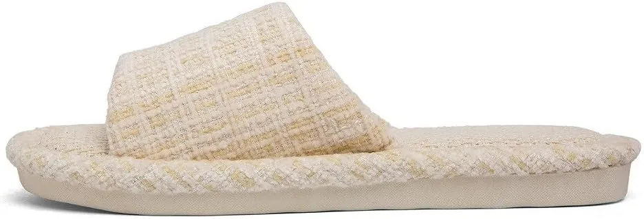 House Slippers Indoor Cotton Flax Slippers, Women's and Men's Casual Soft Non-slip Open Toed Mute Slippers