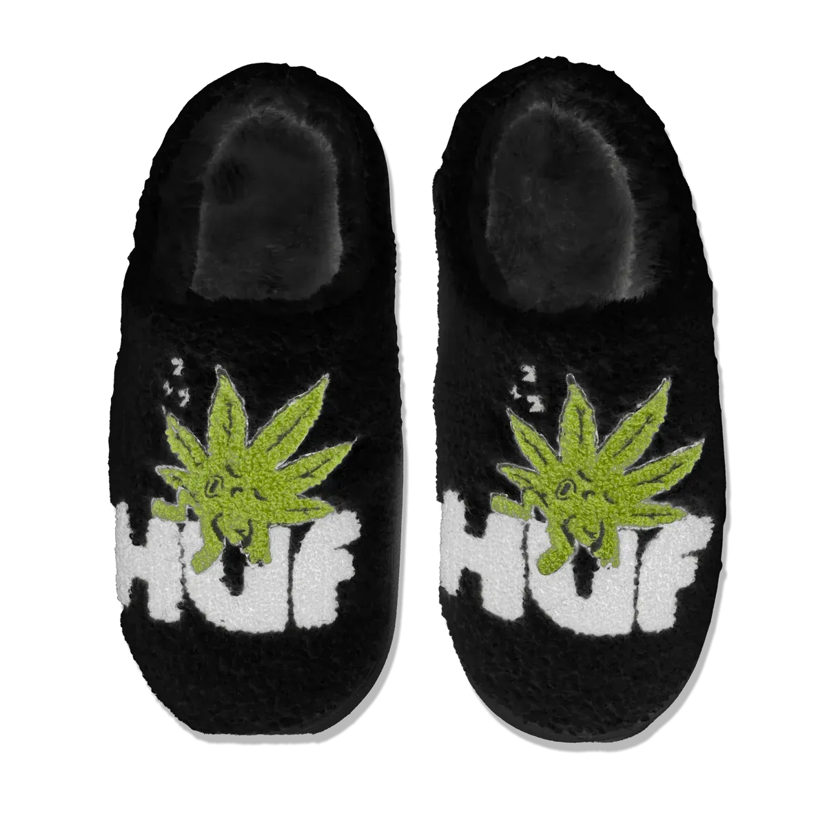 HUF Fuzzy Slipper (Black)