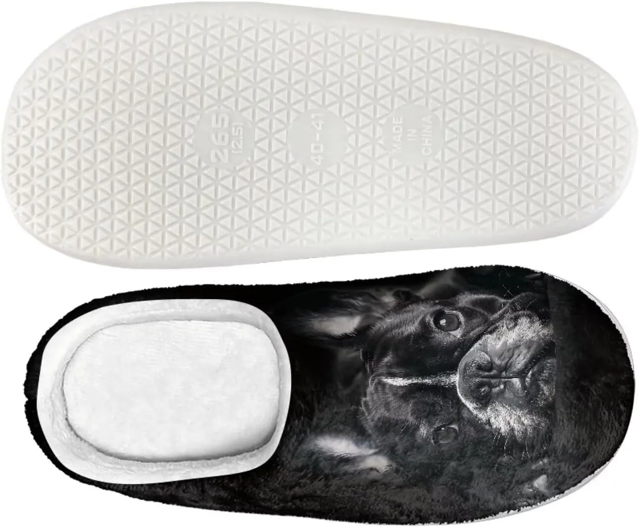 HUGS IDEA Slipper for Women Men Soft Scuff Slippers Anti-Slip Bedroom House Shoes Warm Cozy Plush