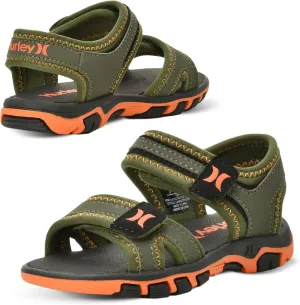 Hurley Loni Toddler Water Shoes, Beach Essentials, Girls and Boys Open Toe Sandals, Lightweight, Breathable and Two Adjustable Straps