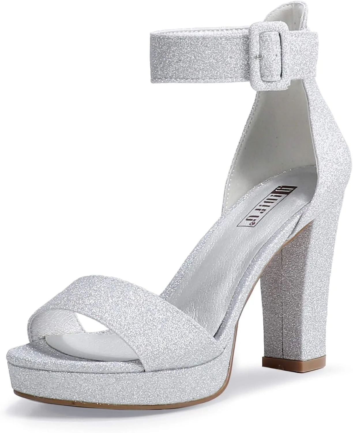 IDIFU Women's IN4 Sabrina Platform Chunky High Heels Ankle Strap Heeled Sandals Wedding Party Dress Shoes