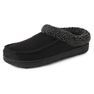 Indoor Slip On Slippers With Soft Lining And Stitched Pattern