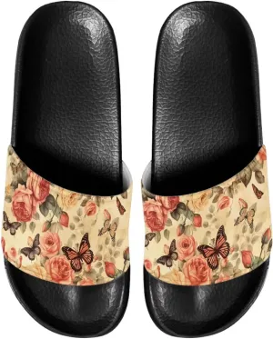 INSTANTARTS Women's Slide Sandals Lightweight Non-slip Athletic Sandals Open Toe Slip-on Slippers Flip Flops