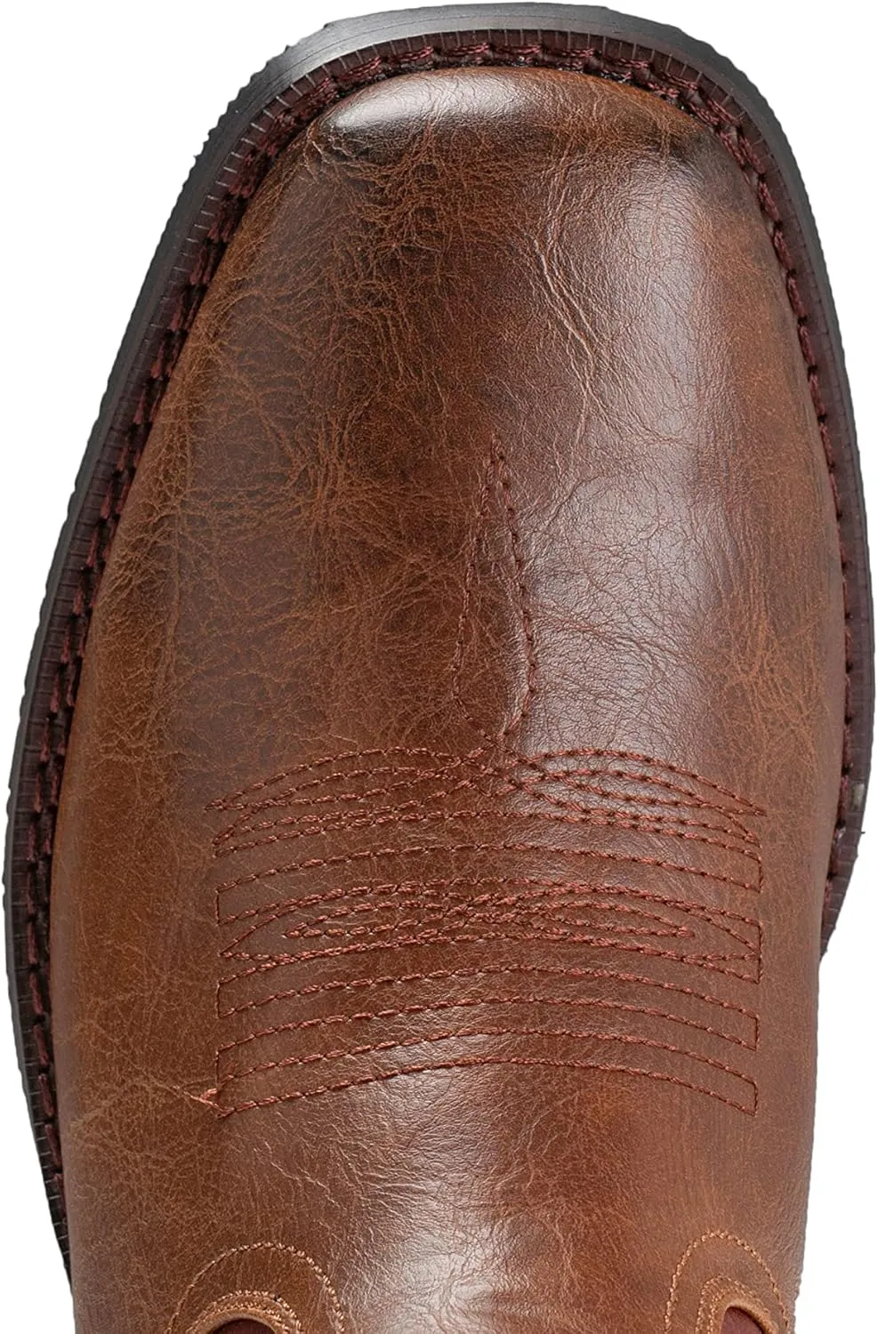 IUV Cowboy Boots For Men Wide Foot Square Toe Western Boots with Classic Embroidered Durable Slip on Boots