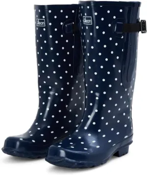 Jileon Extra Wide Calf Rain Boots - Ideal for Wide Feet, Ankles & Calves - Fit 16 to 23” Calves - Durable & Waterproof