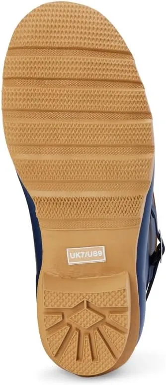 Jileon Mid Calf Rain Boots - Specially Designed For Wide Feet, Ankles or Calves - Half Height Waterproof Durable Wide Calf Rain Boots