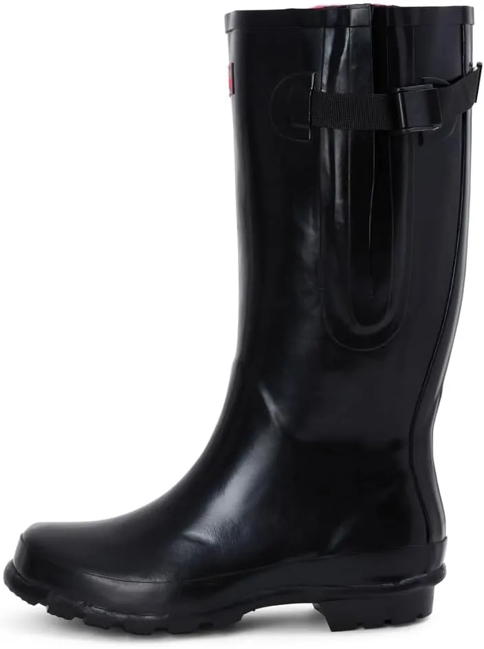 Jileon Wide Calf Rain Boots for Women - up to 19 inch Calf - Standard Foot & Ankle Width - Durable Rubber
