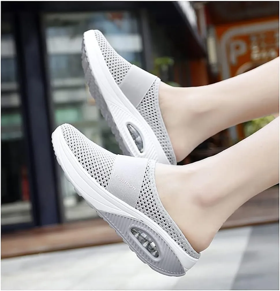 JITUUE Women's Garden Clogs Mesh Slip-on Slippers Summer Breathable Lightweight Quick Drying Garden Shoes Outdoor Walking Slippers