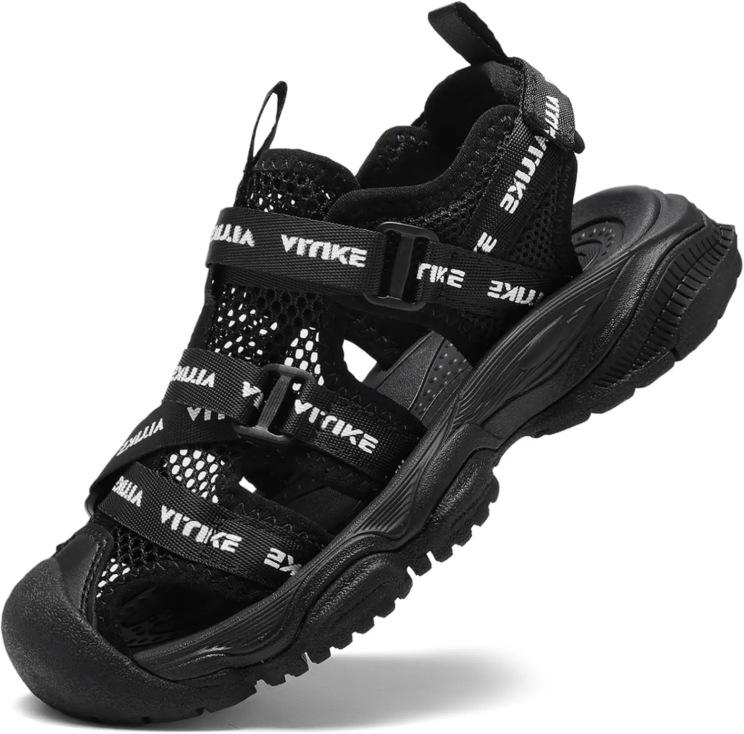 JMFCHI Boys Girls Sports Sandals Summer Kids Closed Toe Outdoor Sandals Athletic Water Shoes Sandals Child Pool Beach Sandals Quick Drying Slip Resistant