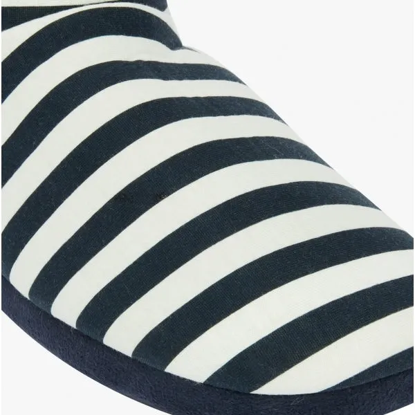 Joules CABIN Womens Textile Slippers Navy Stripe