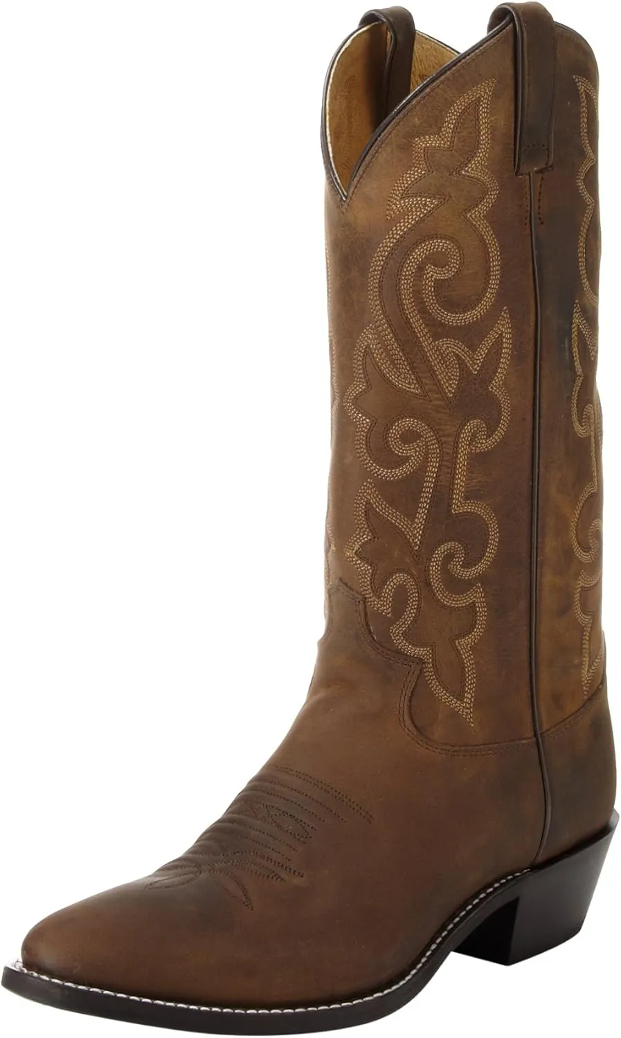 Justin Buck 13" Cowboy Boots for Men - Durable Premium Full-Grain Leather Round Toe Western Boots Build with Cushioned Insole & Full Welt Construction, Bay Apache - 12 D