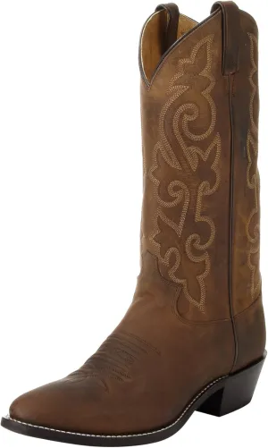 Justin Buck 13" Cowboy Boots for Men - Durable Premium Full-Grain Leather Round Toe Western Boots Build with Cushioned Insole & Full Welt Construction, Bay Apache - 12 D