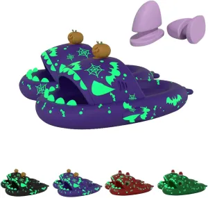 Kapley Shark Slides for Christmas Halloween, Original 3D Cartoon Spooky Shark Slippers Sandals Chanclas