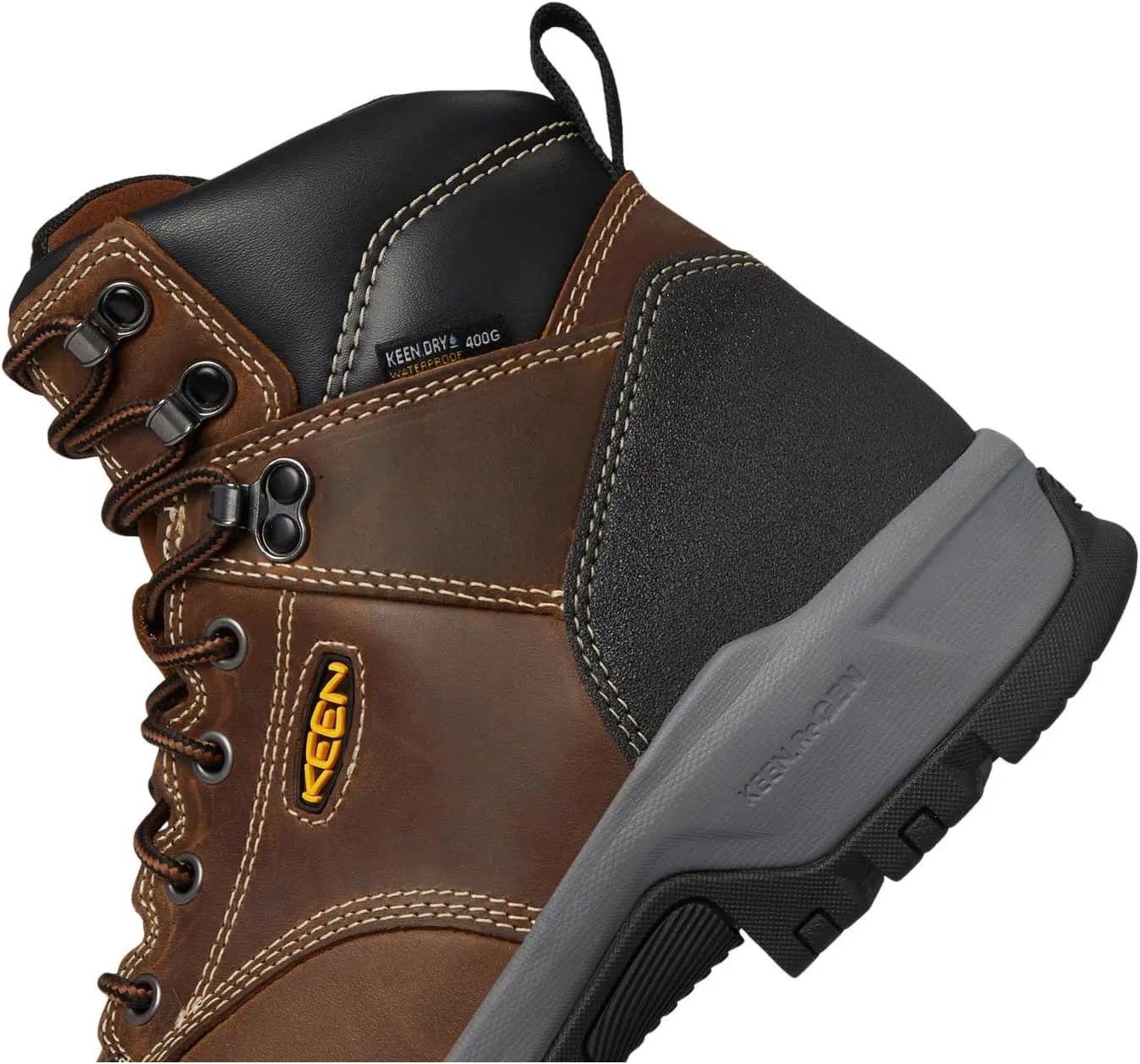 KEEN Utility Men's Evanston 6" Composite Toe Waterproof Insulated Durable Construction Work Boots