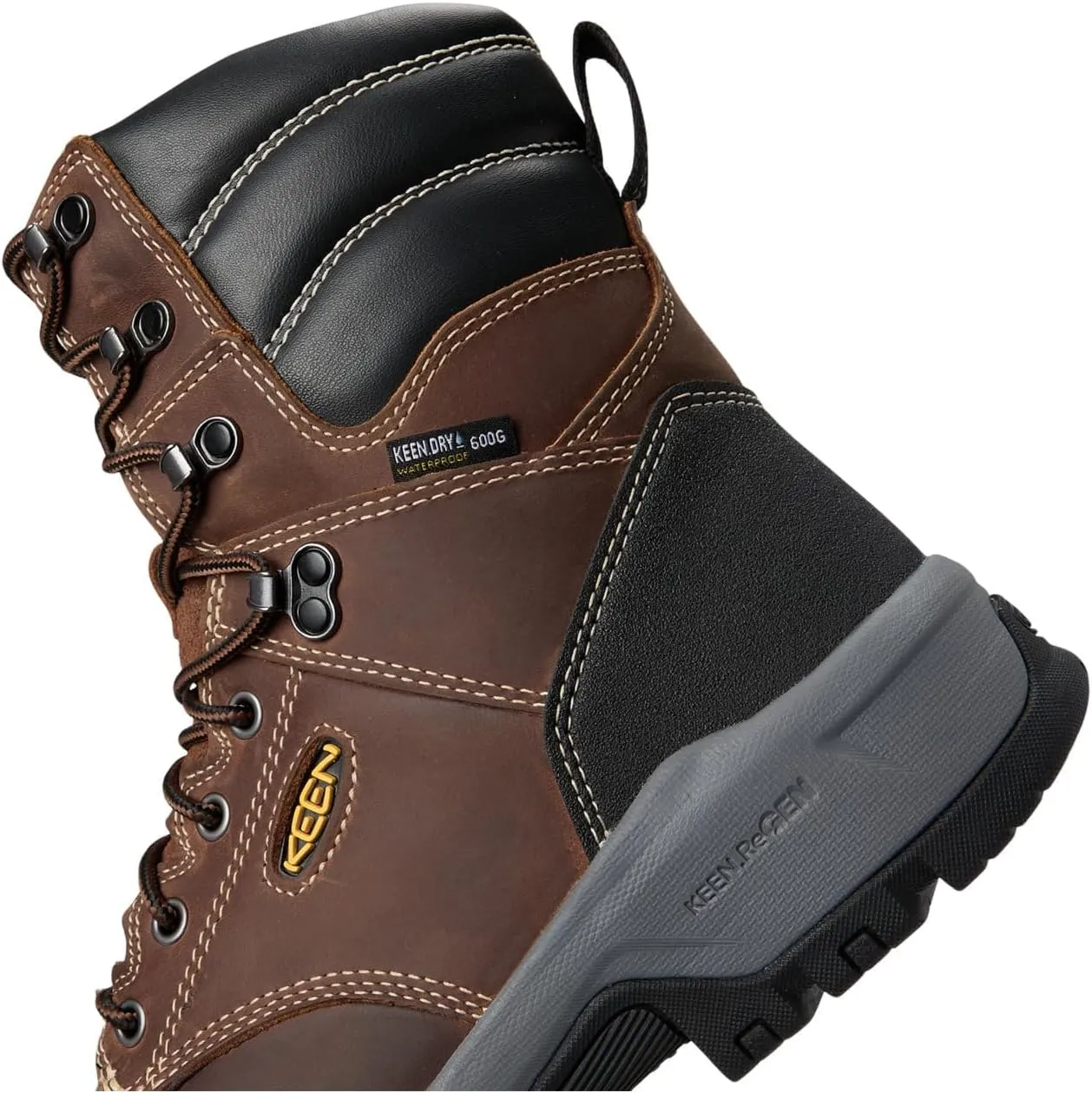 KEEN Utility Men's Evanston 8" Soft Toe Waterproof Insulated Durable Construction Work Boots