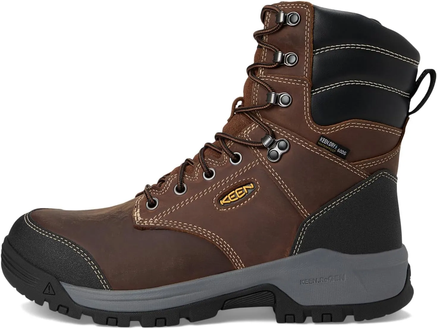 KEEN Utility Men's Evanston 8" Soft Toe Waterproof Insulated Durable Construction Work Boots