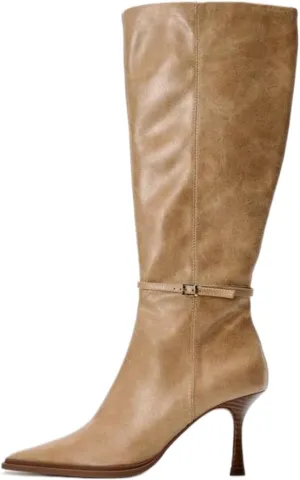 keleimusi Women's Knee-High Boots Fashion Pointed Toe Riding Boots Fall Boots Sexy Stiletto High Heel Long Boots Slouch Zipper Tall Boots Buckle Strap Heeled Boots Fashion Trendy Boots